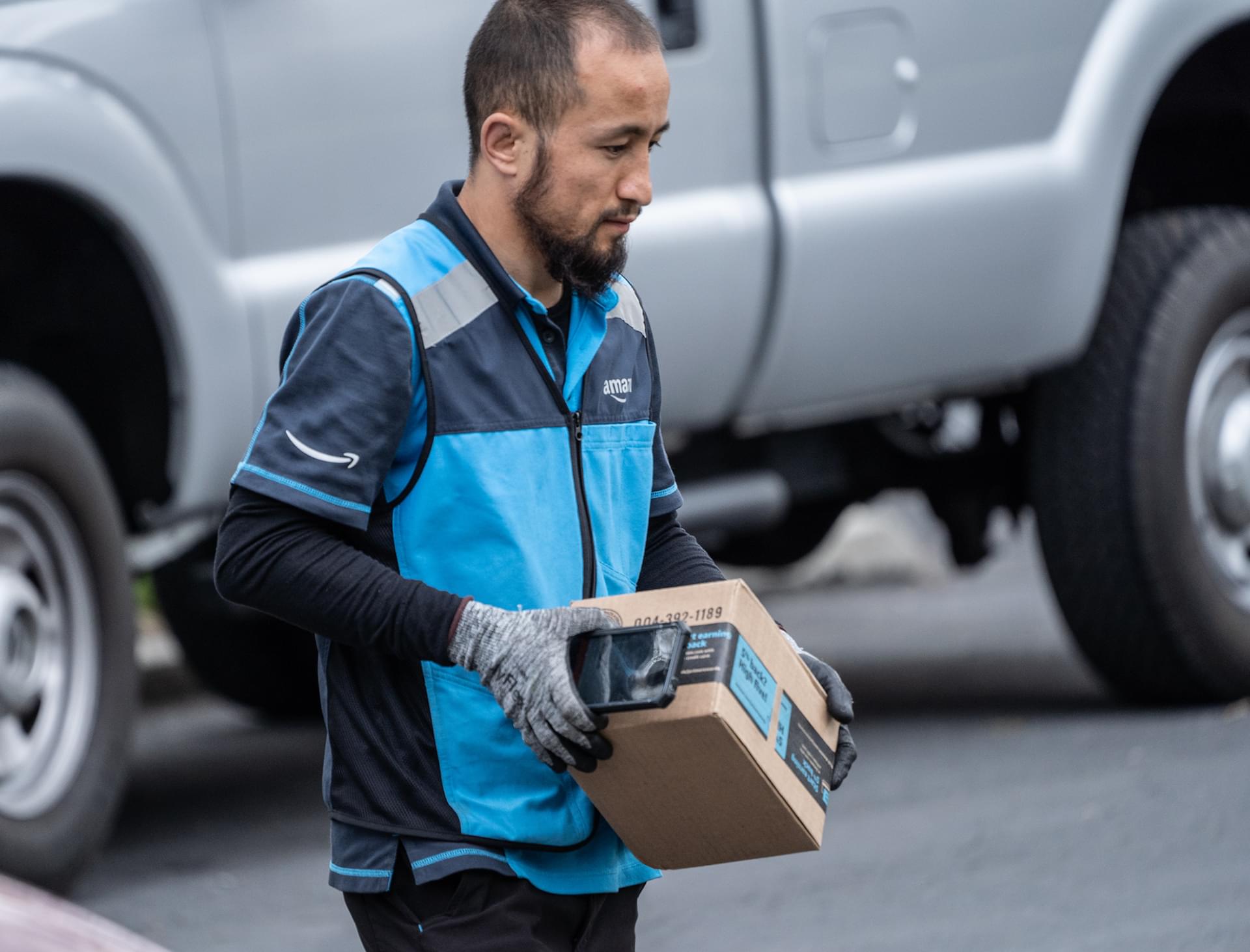 man delivering package